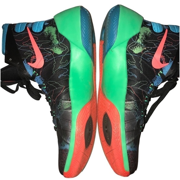 Nike Hyperdunk ‘15 Prm Ep/Hyper Dunk Premium Black Blue Lagoon HT Sneaker M 12.5 - Picture 4 of 11